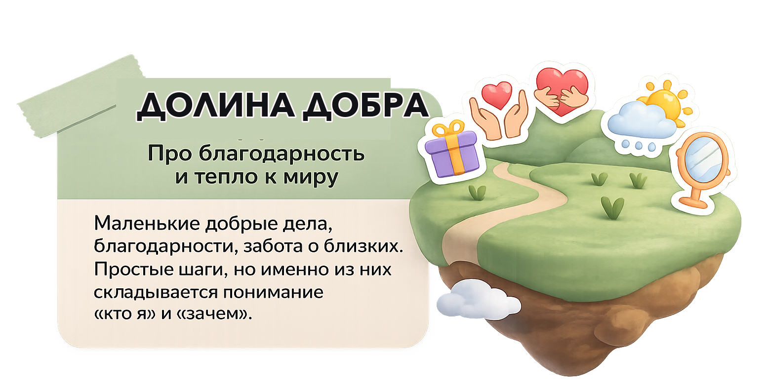 04 Долина добра. Благодарности, забота о близких и маленькие добрые дела, из которых складывается тепло.